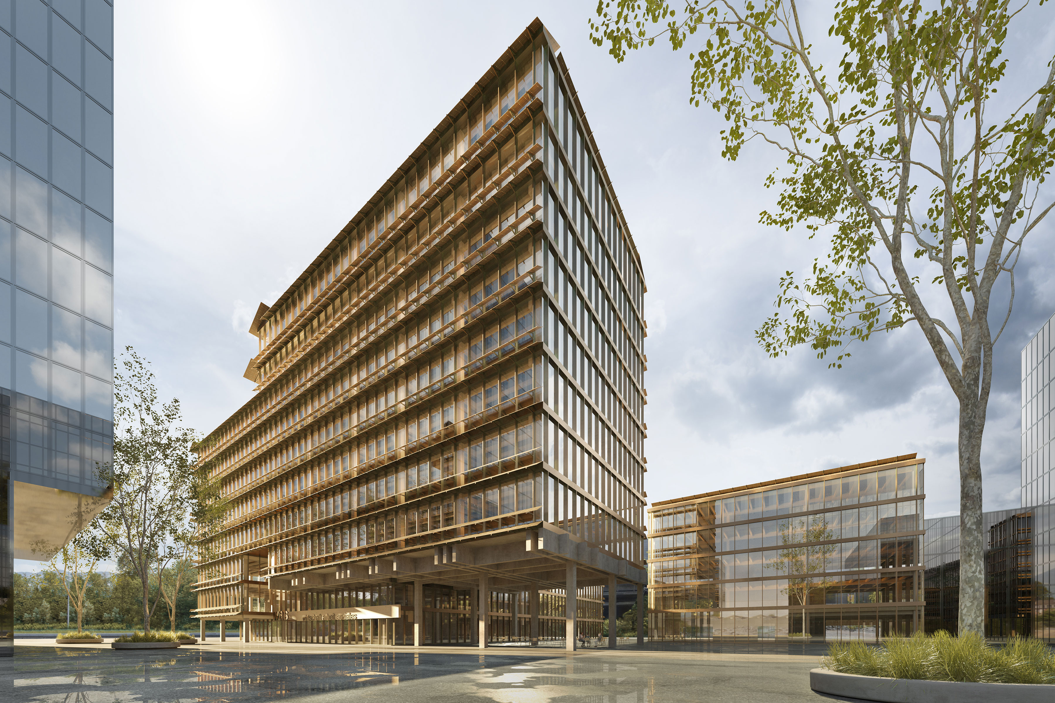 Neubau Sozialversicherungszentrum WAS Wirtschaft Arbeit Soziales Luzern Wettbewerb 2020 Marques Architekten AG